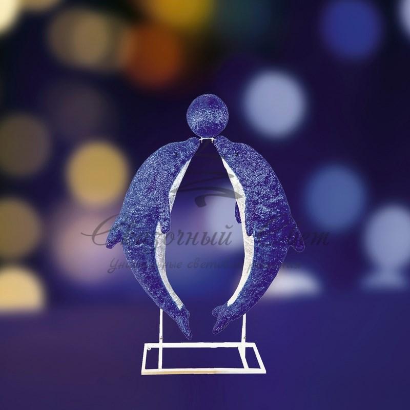 Акриловая светодиодная фигура "Дельфины в тандеме" 150х130см, 2000 светодиодов