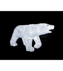 Акриловая светодиодная фигура "Белый медведь" 100х175см, 1976 светодиодов