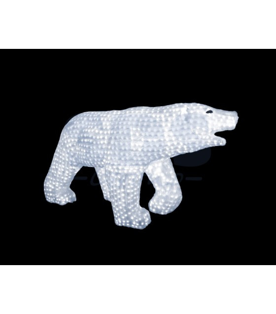Акриловая светодиодная фигура "Белый медведь" 100х175см, 1976 светодиодов - фото 1 - id-p87906163