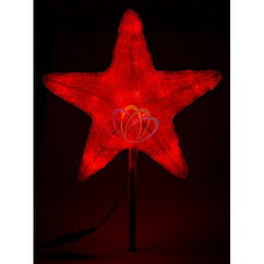 Акриловая светодиодная фигура "Звезда" 30см, 45 светодиодов, красная, NEON-NIGHT