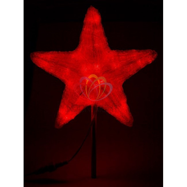 Акриловая светодиодная фигура "Звезда" 30см, 45 светодиодов, красная, NEON-NIGHT - фото 1 - id-p87906158
