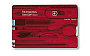 Швейцарская карта Victorinox Card Red, красная полупрозрачная (0.7100.T), фото 2