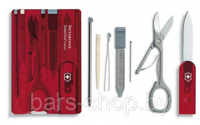 Швейцарская карта Victorinox Card Red, красная полупрозрачная (0.7100.T)