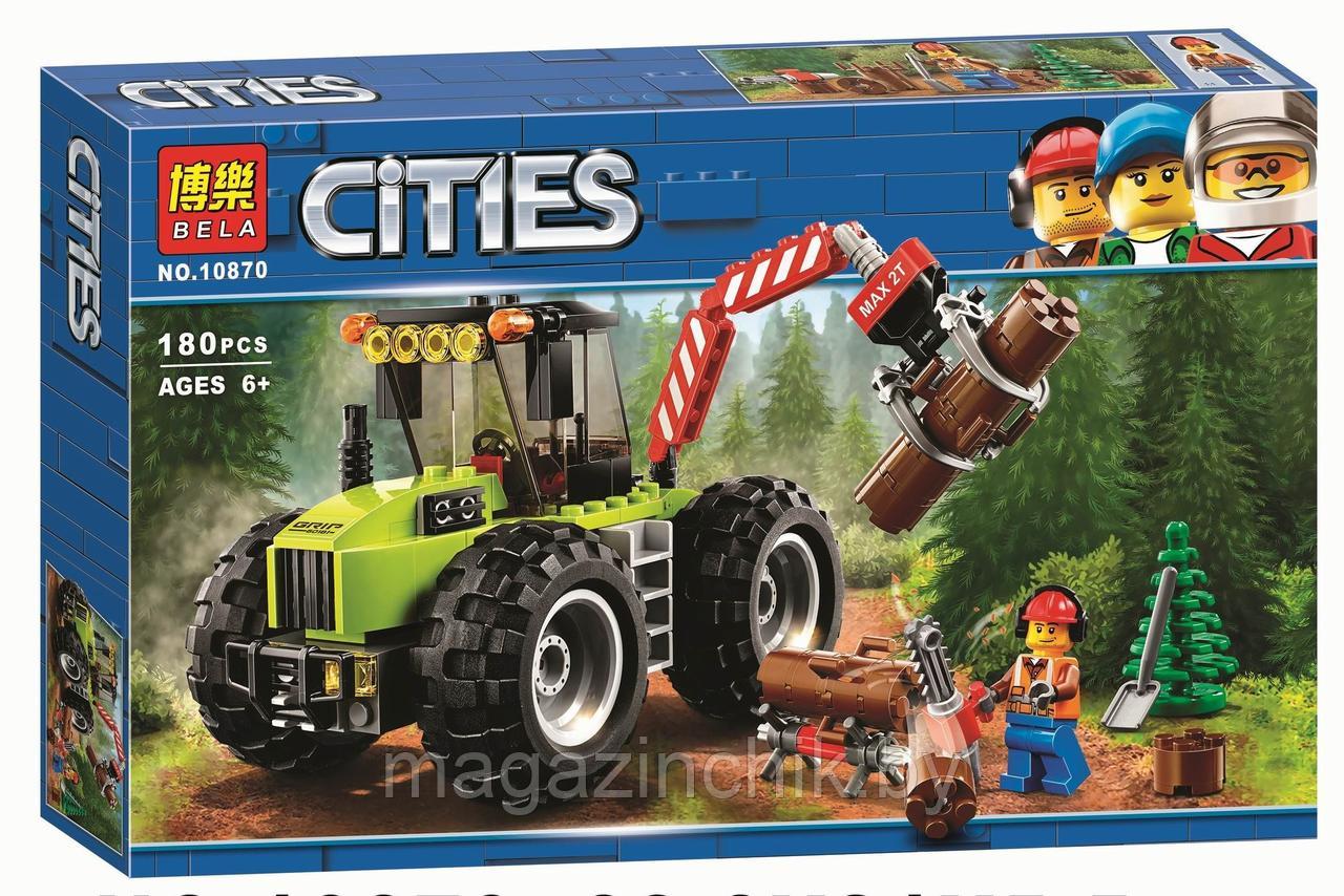 Конструктор Сити Лесной трактор Bela 10870 аналог Лего 60181