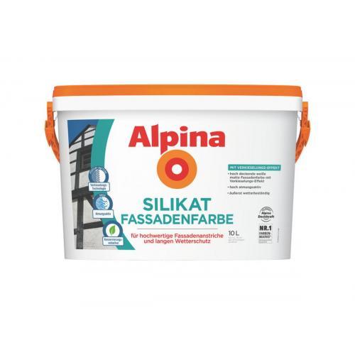 Краска ALPINA Expert Fassaden-Silikat акрилово-силикатная белая 10л/14,6кг - фото 2 - id-p89446639