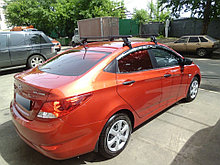 Багажник LUX для Hyundai Solaris седан  (прямоугольая дуга)