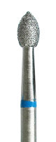 Алмазная насадка "пламя" для аппаратного маникюра и педикюра d-3,3 мм (синяя)