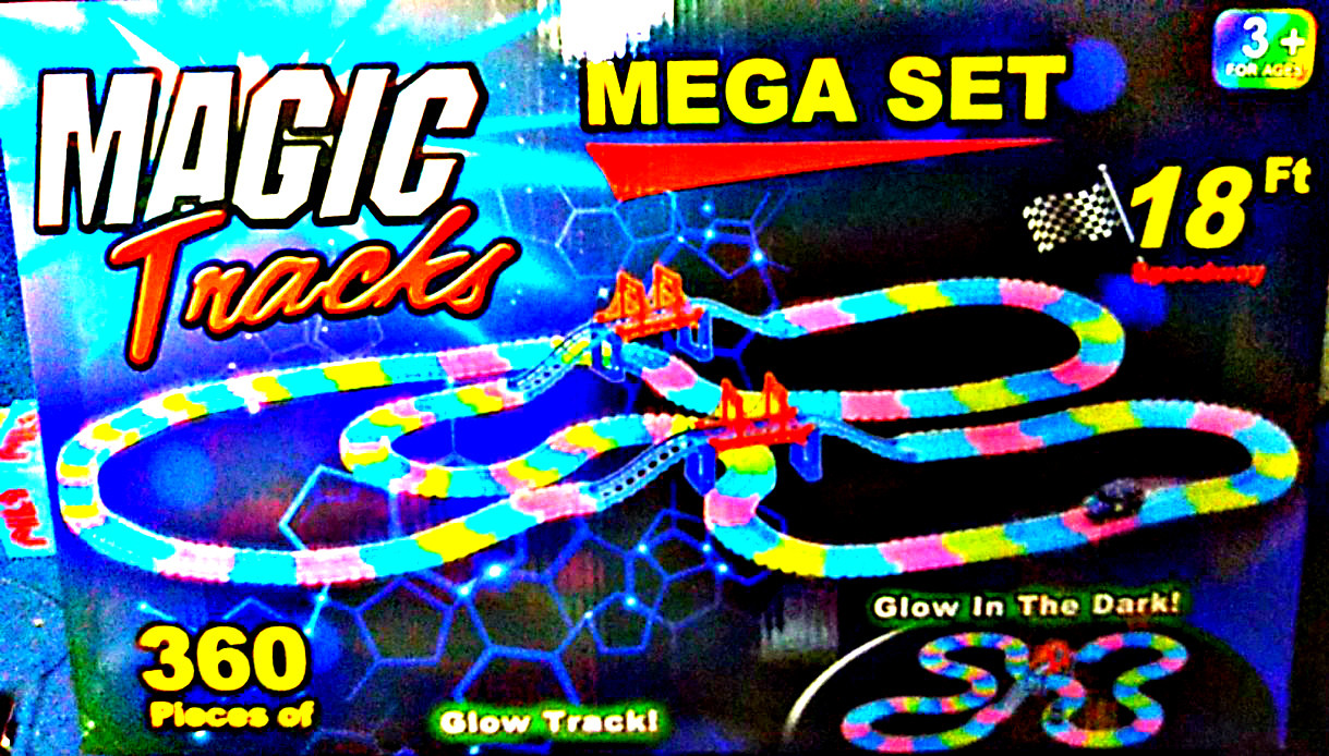 Гоночная трасса Magic Tracks с двумя мостами 360 деталей 