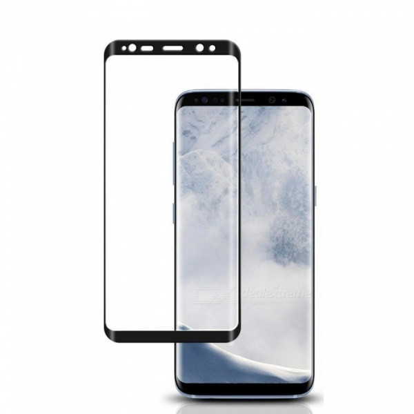 Защитное стекло для Samsung Galaxy S9 (чёрное, полноразмерное)