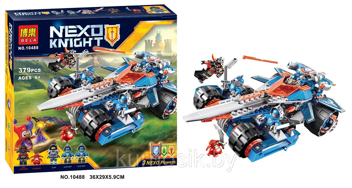 Конструктор Nexo Knights "Устрашающий разрушитель Клэя" 10488, 379дет.