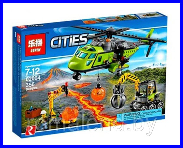 Конструктор Lego City Urban Arctic: Грузовой вертолёт исследователей вулканов 02004 - фото 1 - id-p89457985