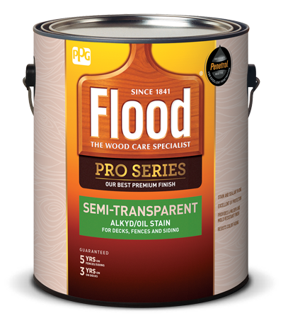 Полупрозрачная алкид-масляная пропитка для дерева Flood 802 (SEMI-TRANSPARENT Alkyd/Oil Stain)3.78 л.