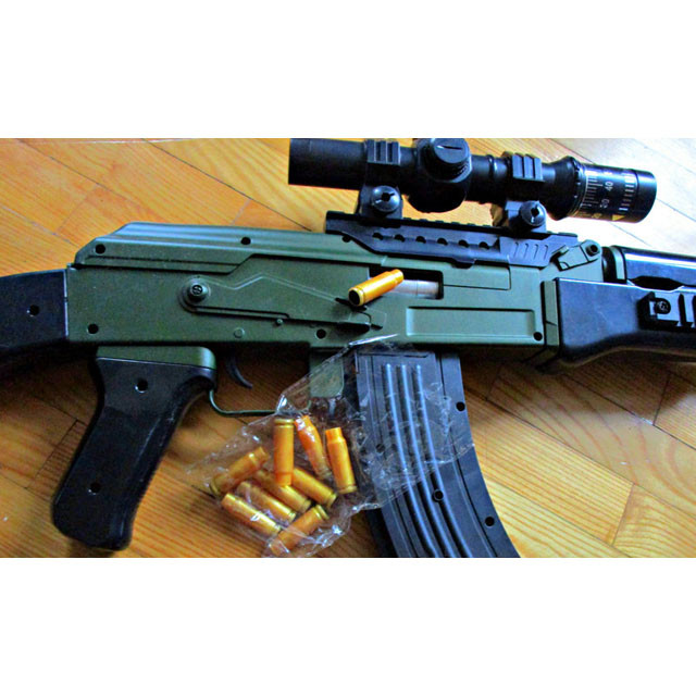 Детский пневматический АК-47 с оптическим прицелом (арт JF-20) - фото 4 - id-p89470877