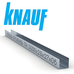 Профиль KNAUF для гипсокартона  UD 28х27, длина 3 м, толщина 0,6 мм