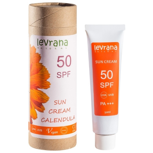 Солнцезащитный крем для тела Календула 50SPF, 50 мл. (Levrana)