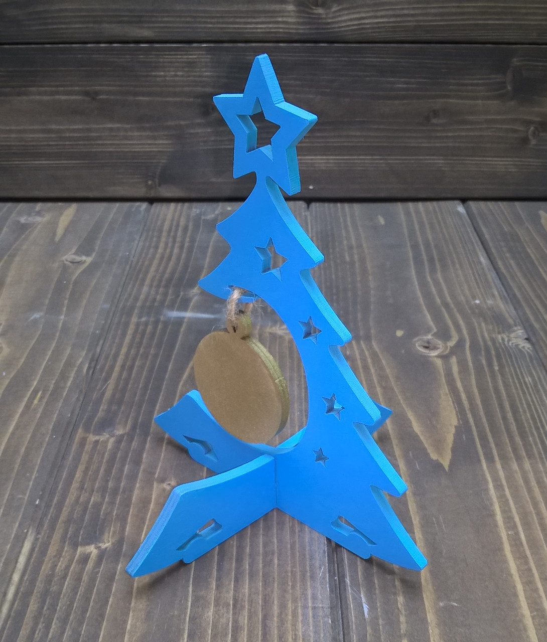 Елочка со звездой с подвесом шарик, цвет: голубой - фото 3 - id-p89541619