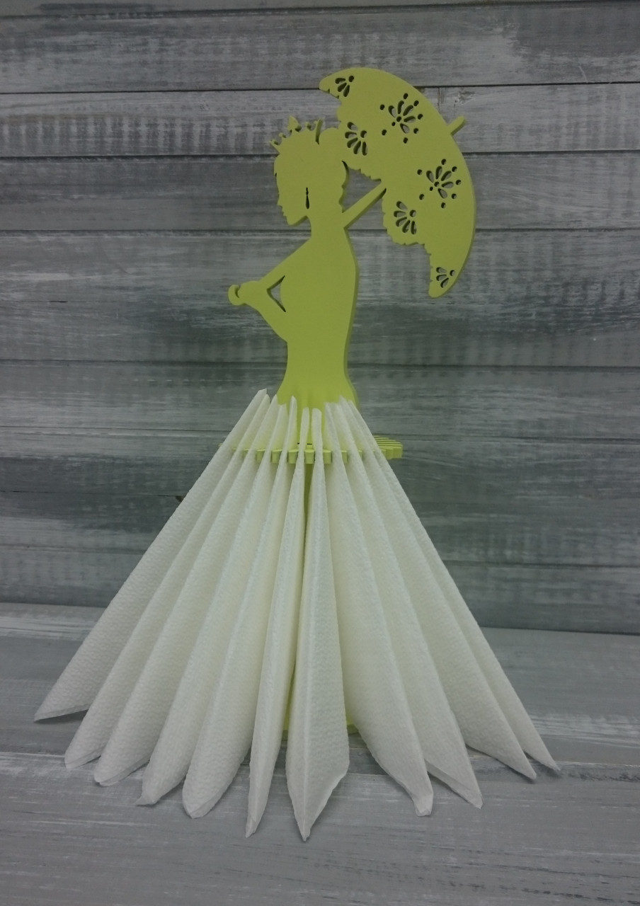 Салфетница "Дама с зонтиком", цвет: лимонный - фото 4 - id-p88208169