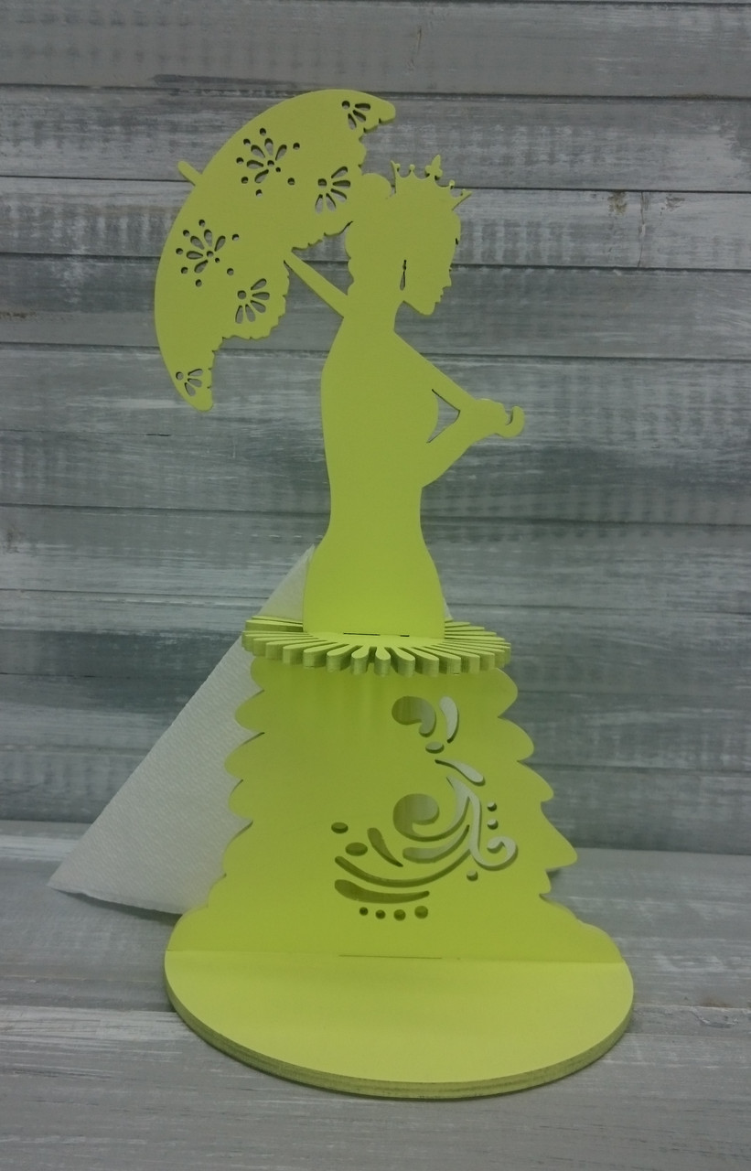 Салфетница "Дама с зонтиком", цвет: лимонный - фото 6 - id-p88208169