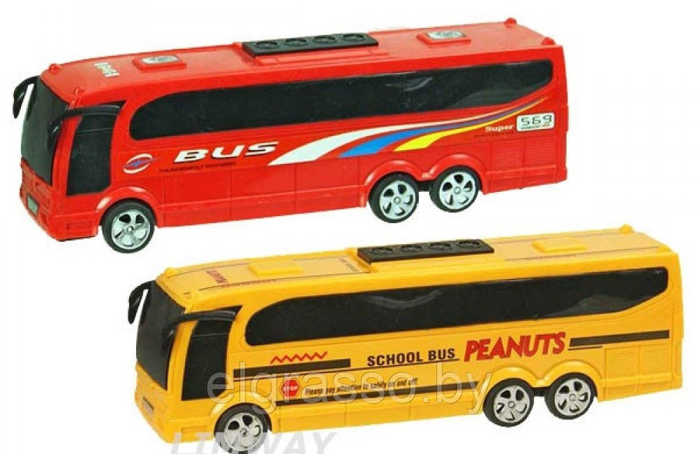 Автобус инерционный «Bus» 25см в наборе два автобуса! 