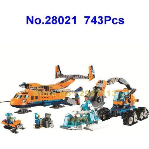 Конструктор Арктический грузовой самолёт LELE 28021 или LEPIN 02112 аналог LEGO City 60196