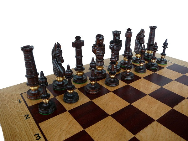 Шахматы ручной работы "Роял дубовые" 104D , 60*60, Madon , Польша - фото 4 - id-p89554746