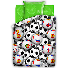 Детское постельное белье «4YOU» Футбольные мячи 261242 (1,5-спальный)