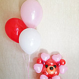 Мишка из шариков с букетом, фото 4