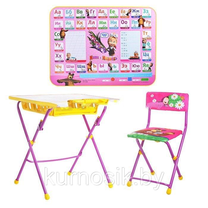 Набор детской мебели Ника «КУ2П» с большим пеналом Маша и Медведь розовый - фото 1 - id-p11530718