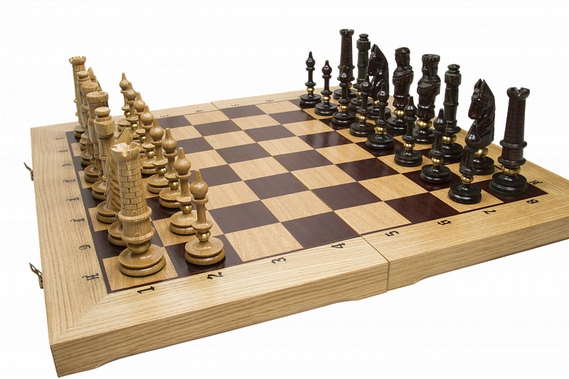 Шахматы ручной работы "Роял дубовые"  104D ,  60*60, Madon , Польша
