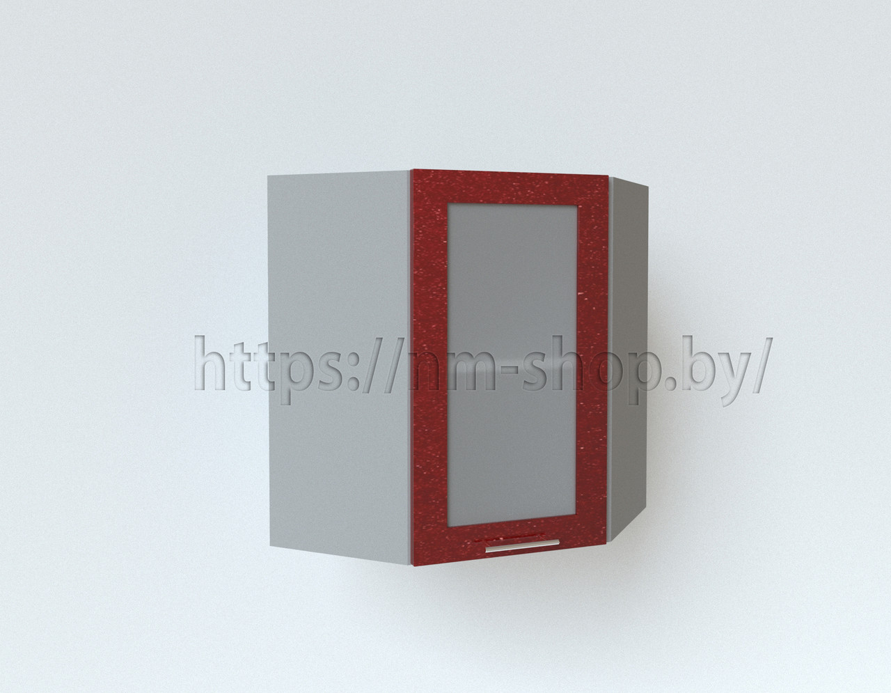 Шкаф верхний угловой стекло высокий ВПУС 550х550 - фото 1 - id-p89584545