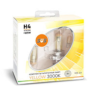 Комплект галогенных ламп SVS Yellow 3000K 12V H4 60/55W+W5W yellow