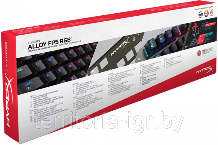 Механическая клавиатура Alloy FPS RGB Kailh Silver Speed HX-KB1SS2-RU HyperX - фото 2 - id-p89603901