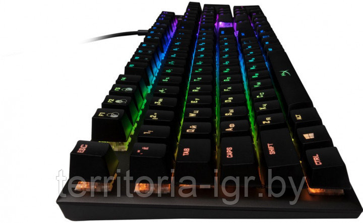 Механическая клавиатура Alloy FPS RGB Kailh Silver Speed HX-KB1SS2-RU HyperX - фото 4 - id-p89603901