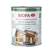 Масло защитное для наружных работ с антисептиком BIOFA 2043