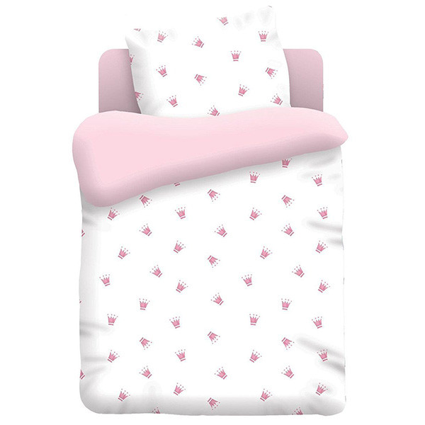 Детское постельное белье в кроватку «Непоседа» Коронки цвет розовый 406146 (Детский)