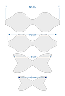 Набор шаблонов для бантиков , ПЭТ 0,7 мм (1уп = 5наборов) 105