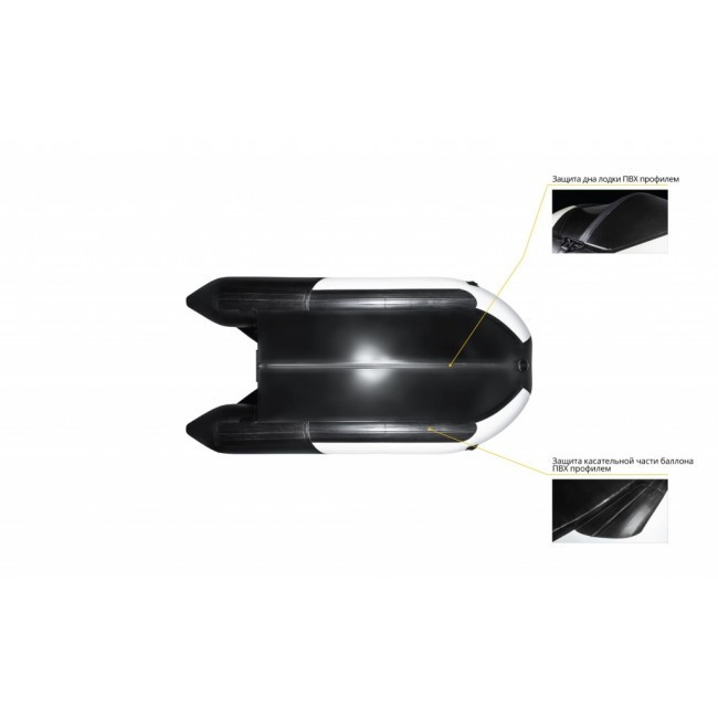 Надувная лодка Ривьера Максима 3600 СК "Комби" светло-серый/черный - фото 7 - id-p89617077