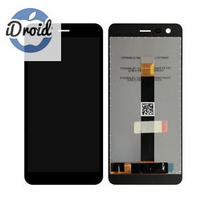 Дисплей (экран) Nokia 2 с тачскрином, черный - фото 1 - id-p89625502