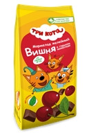 Мармелад желейный  "Вишня" в горьком шоколаде "Три кота",105гр, 1/12