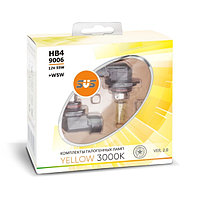 Комплект галогенных ламп SVS Yellow 3000K 12V HB4/9006 55W+W5W yellow