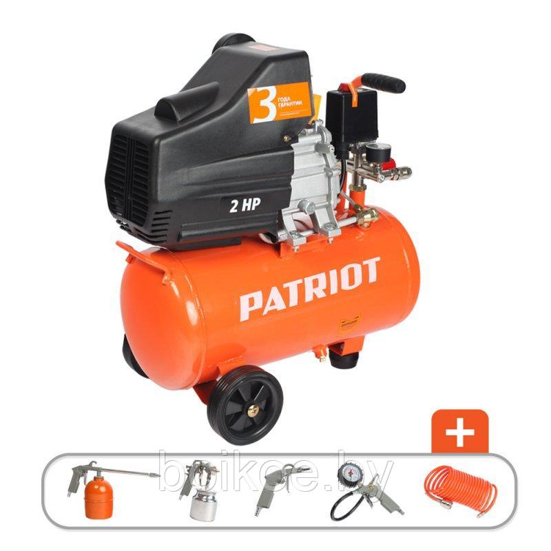 Компрессор PATRIOT EURO 24-240K + набор пневмоинструмента KIT 5В (240 л/мин, 24 л)