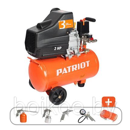 Компрессор PATRIOT EURO 24-240K + набор пневмоинструмента KIT 5В (240 л/мин, 24 л), фото 2