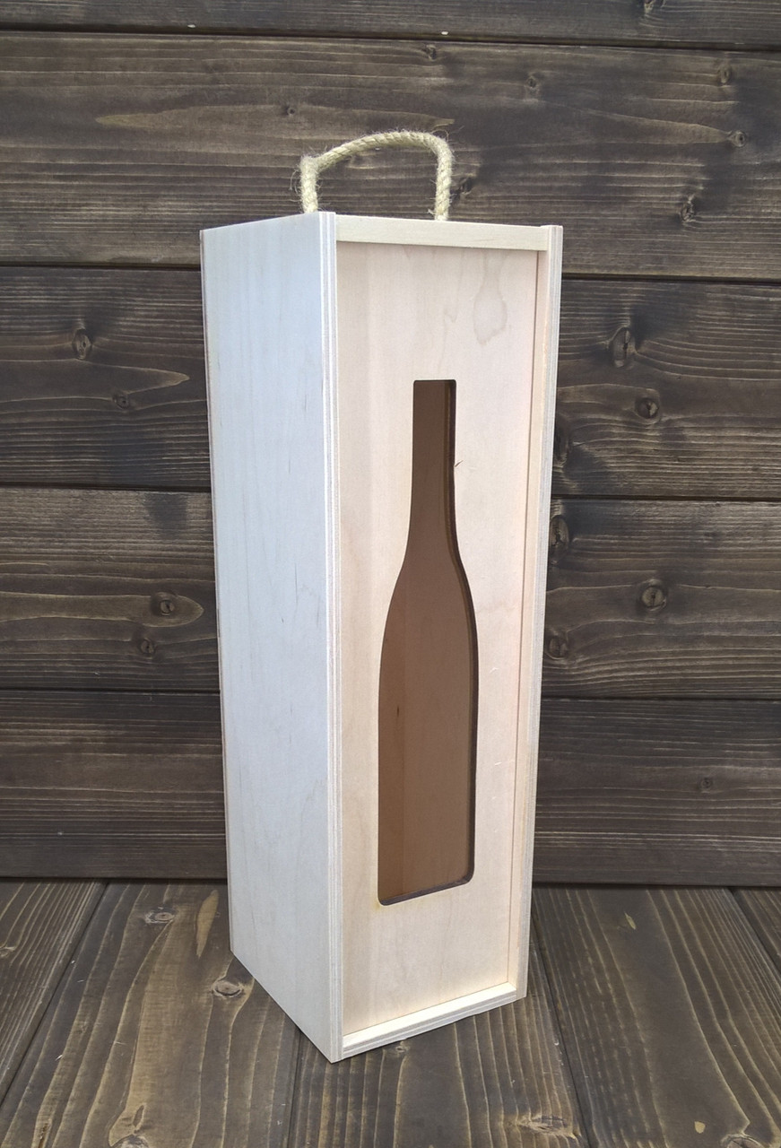 Пенал для вина с гравировкой бутылка - фото 1 - id-p89648223