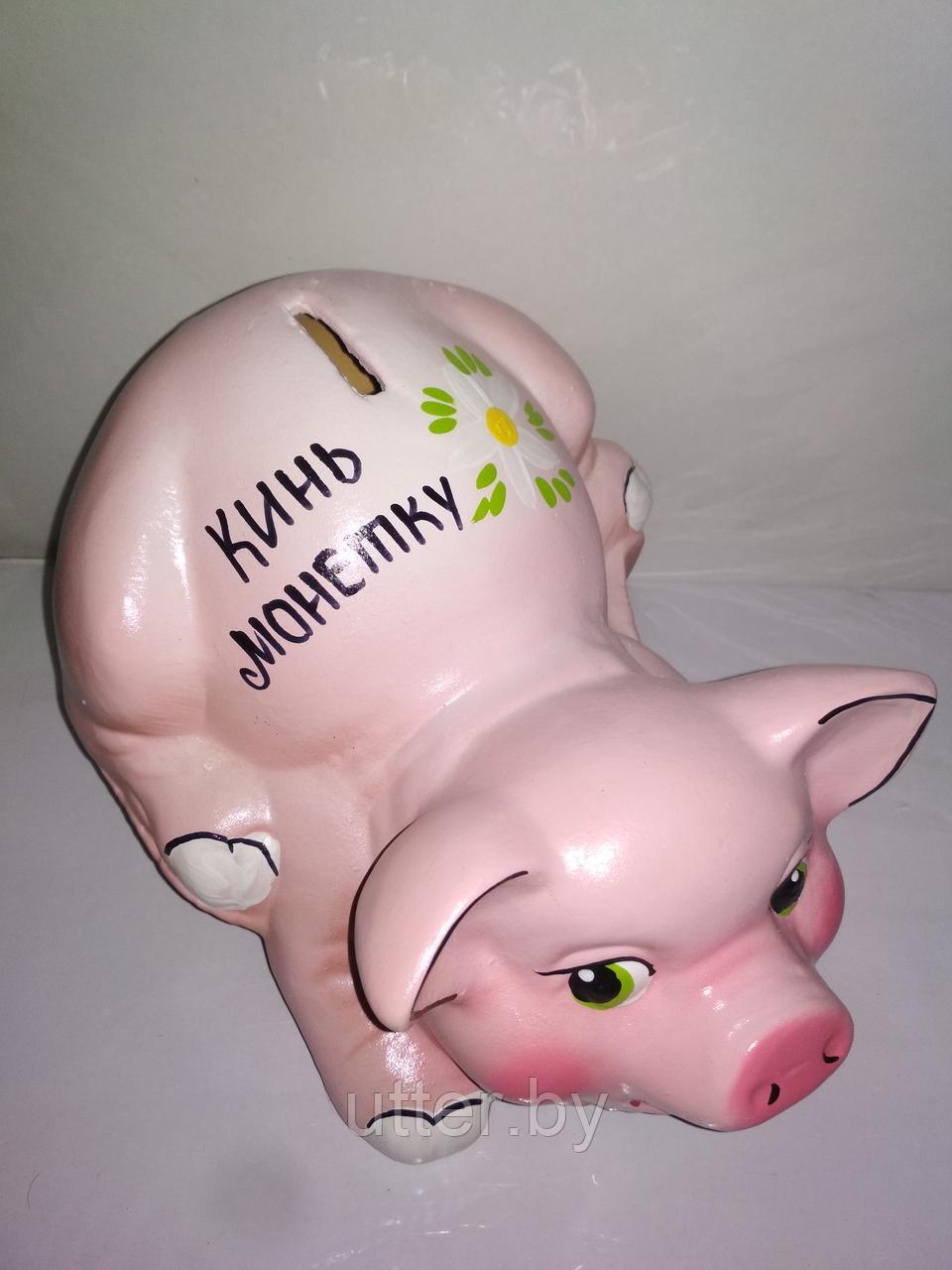 Копилка свинка "Кинь монетку"