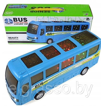 Автобус с цветомузыкой на батарейках - фото 2 - id-p89672165