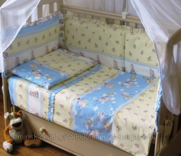 Бампер защита в детскую кроватку. "Нежность" - фото 3 - id-p89711207