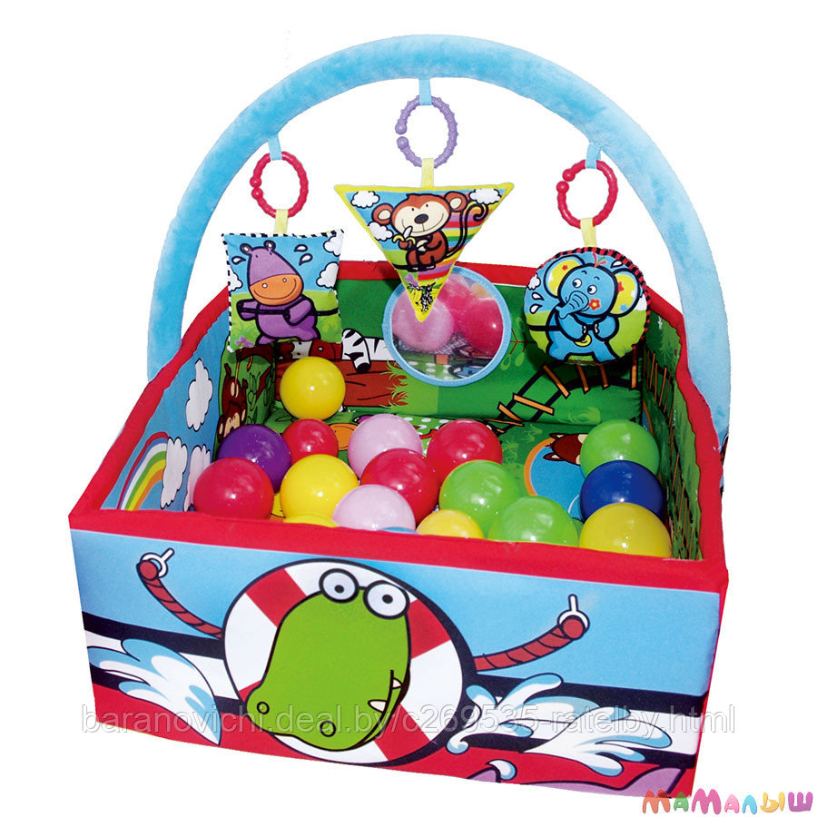 BIBA TOYS РАЗВИВАЮЩИЙ КОВРИК МОИ ДРУЗЬЯ ИЗ ДЖУНГЛЕЙ