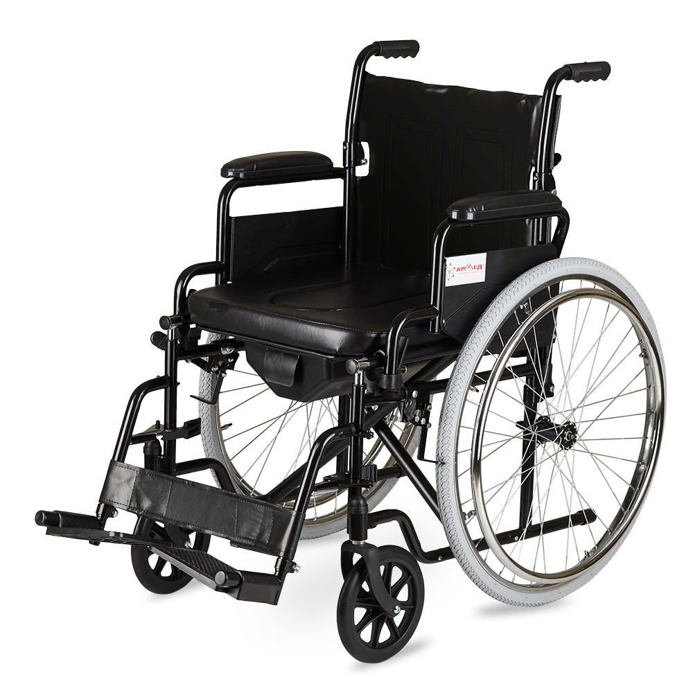 Кресло-коляска для инвалидов Армед Н 011A с санитарным оснащением - фото 2 - id-p89727847