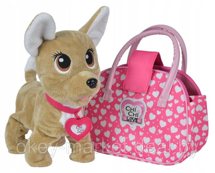 Интерактивная плюшевая собачка "Счастливчик", с сумочкой, 20 см Chi-Chi love Simba - фото 4 - id-p89738564