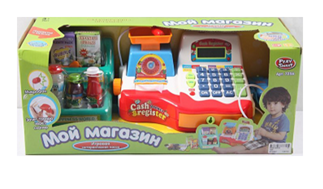 Детская касса с калькулятором, выдает чек " Мой магазин" Joy Toy 7256 - фото 1 - id-p89780025
